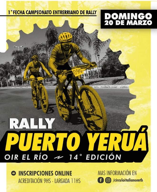 Se corre la edición 14 del Rally Puerto Yeruá de MTB