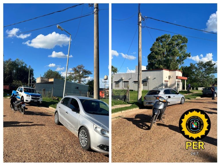 Dos menores heridos tras chocar una moto contra un auto estacionado