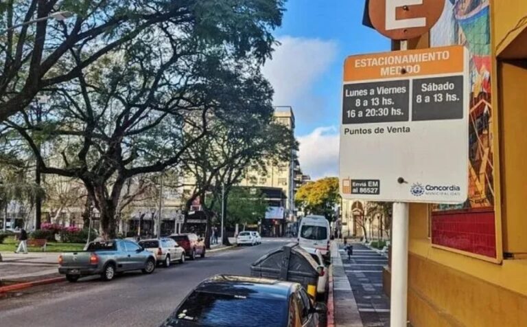 Vuelve el Estacionamiento Medido en Concordia: se restablece el servicio este jueves