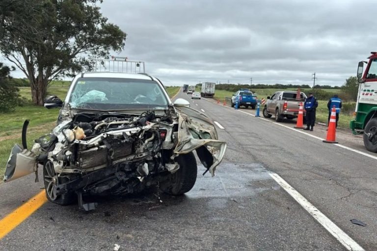 Autovía 14: Chocaron contra un camión tras intentar esquivar un perro y salvaron sus vidas de milagro