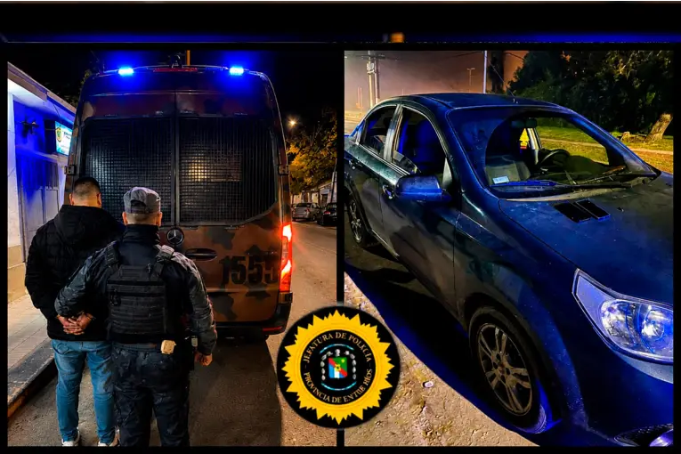 Persecución policial en Paraná culmina con un detenido y gran cantidad de drogas incautadas