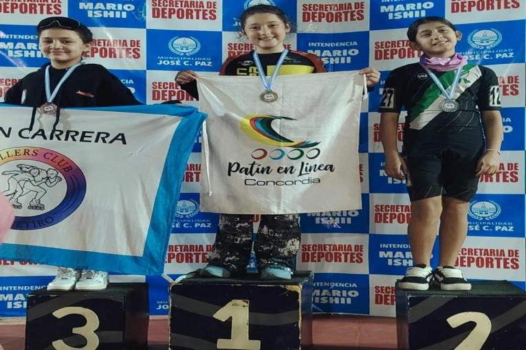 Patinadores de Concordia brillan en competencia provincial