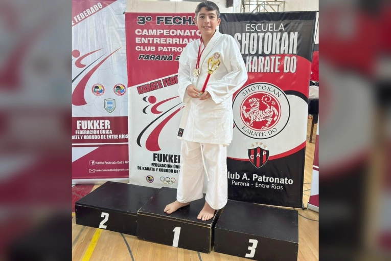 Gonzalo Hoffmann se consagra campeón entrerriano de karate Gonzalo Hoffmann se consagra campeón entrerriano de karate